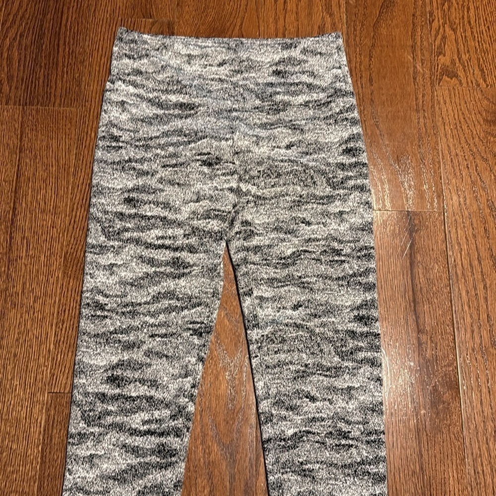 Kyodan High Waist Soft Jacquard Marble Women's Small white Gray Leggings - Picture 6 of 11